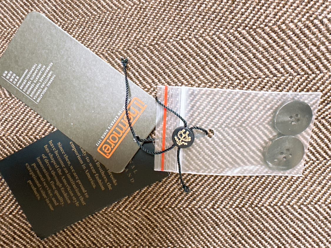 브룩스 브라더스 이태리 안젤리코 울 100% 헤링본 발마칸 코트  상품이미지5