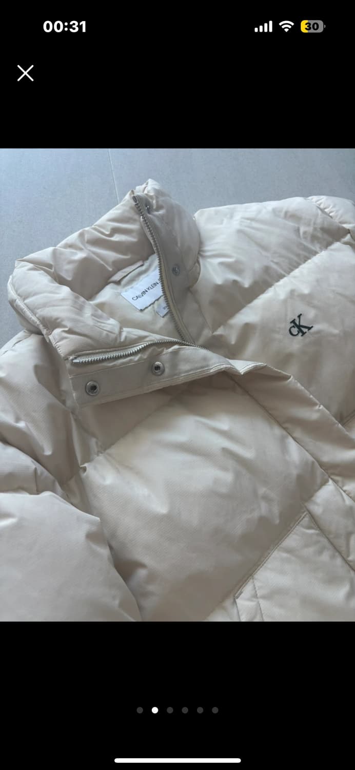 캘빈클라인 아이보리 숏패딩 s 상품이미지2