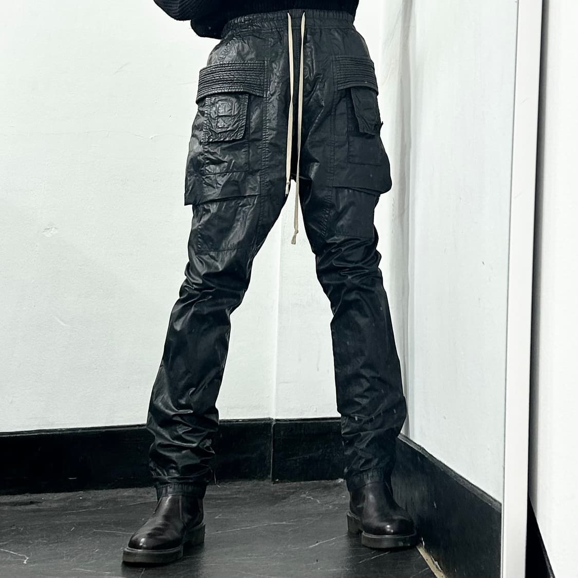 릭오웬스 코팅 태권도 카고 팬츠 상품이미지2