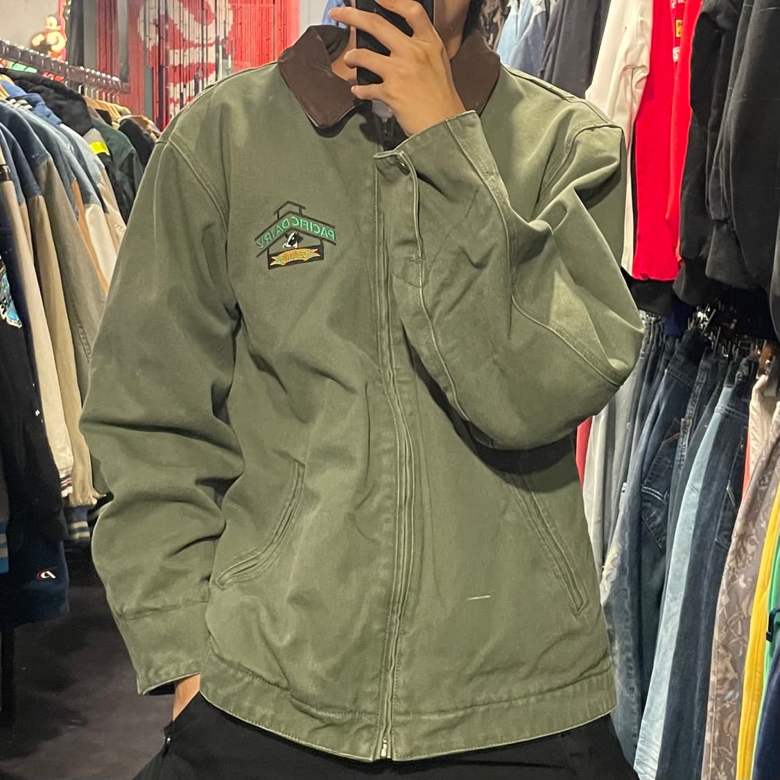 [IM] VTG 빈티지 연카키 카라 워크자켓 상품이미지1