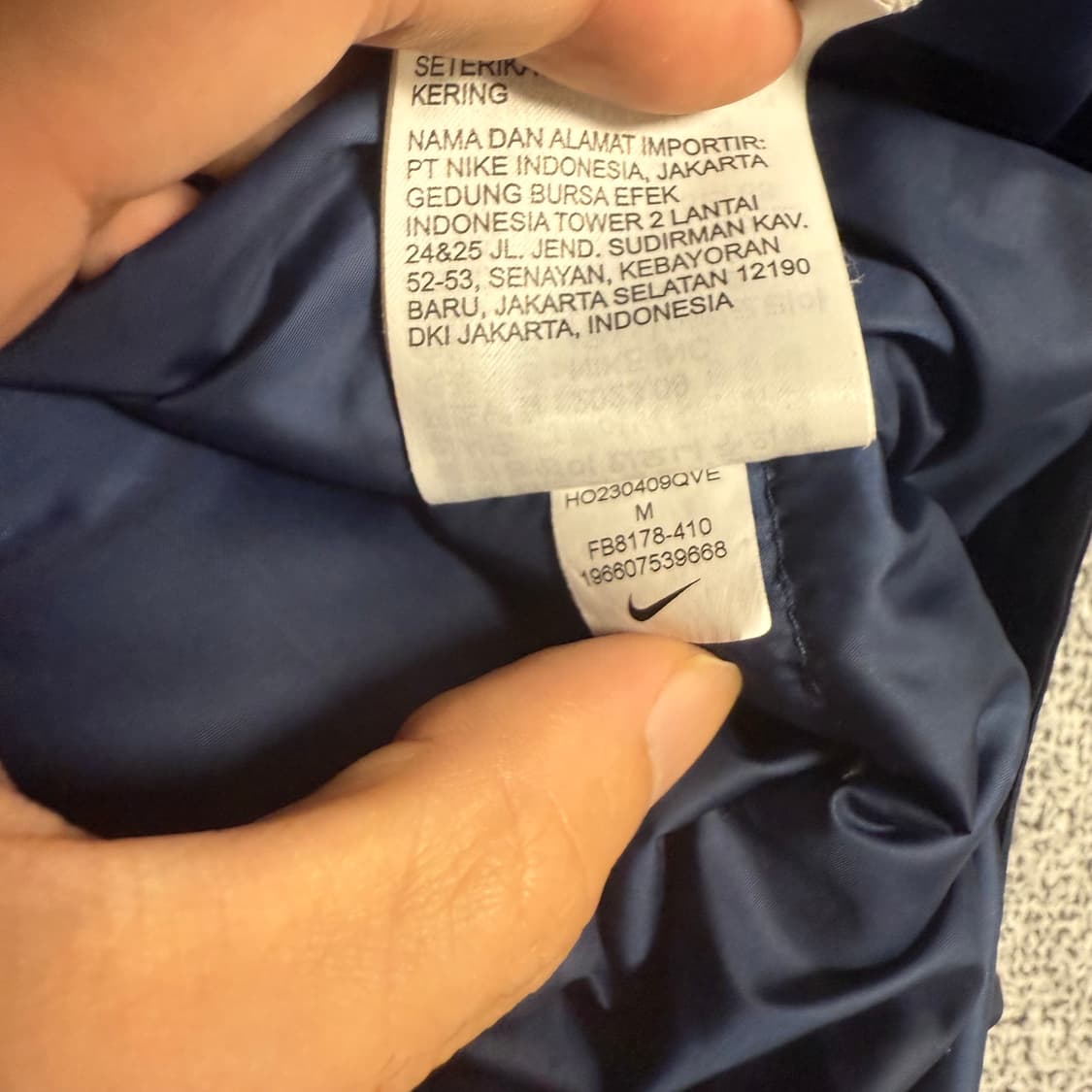 나이키 스톰핏 후드패딩자켓 네이비 M 상품이미지5