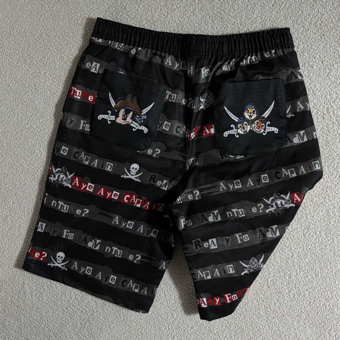일본빈티지 디즈니 도쿄 리조트 해적 서프 하프팬츠 반바지 상품이미지4