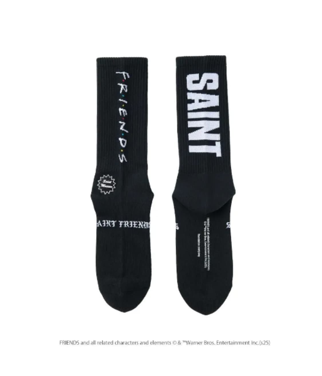 [새상품] 세인트미카엘 x 프렌즈 양말 삭스 블랙 상품이미지2