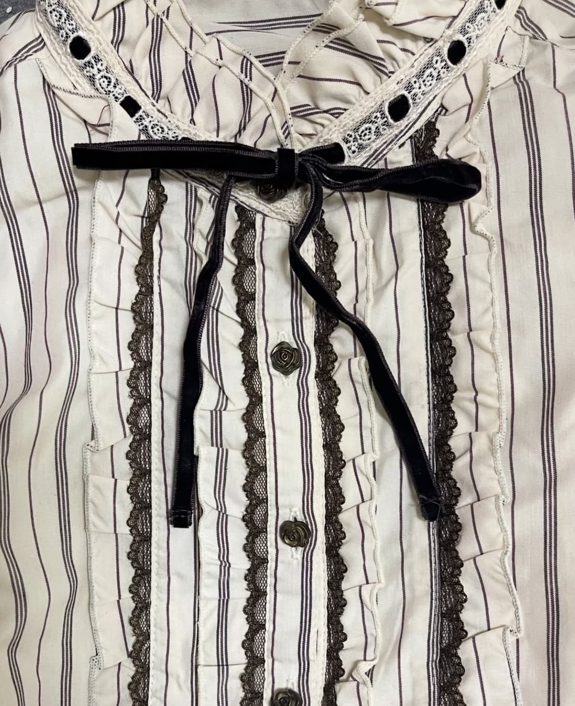 Axes femme stripe shirt 엑시즈팜 공겜여주 클래식 셔츠 상품이미지2