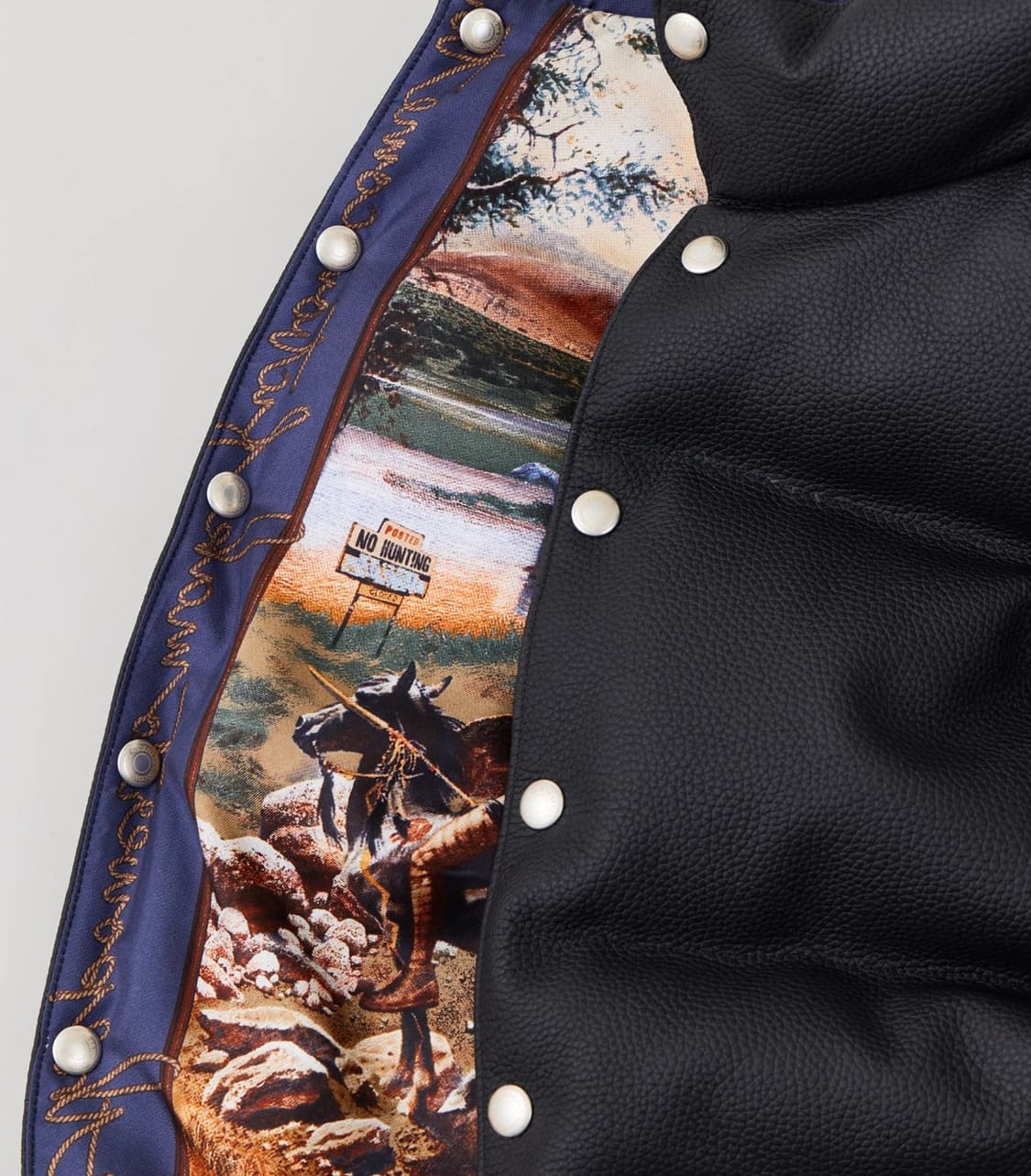 NICENESS GASTON 피나클 레더 리버시블 다운 베스트 L 상품이미지5