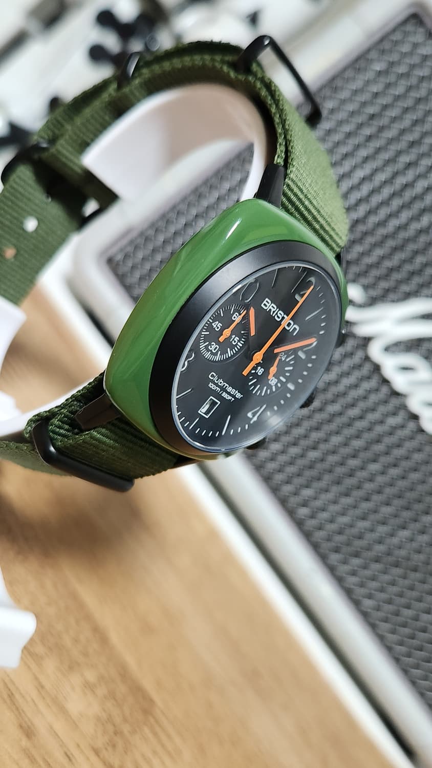 # 브리스톤 클럽마스터 임영웅 크로노 밀리터리  나토밴드 시계 급처 상품이미지4