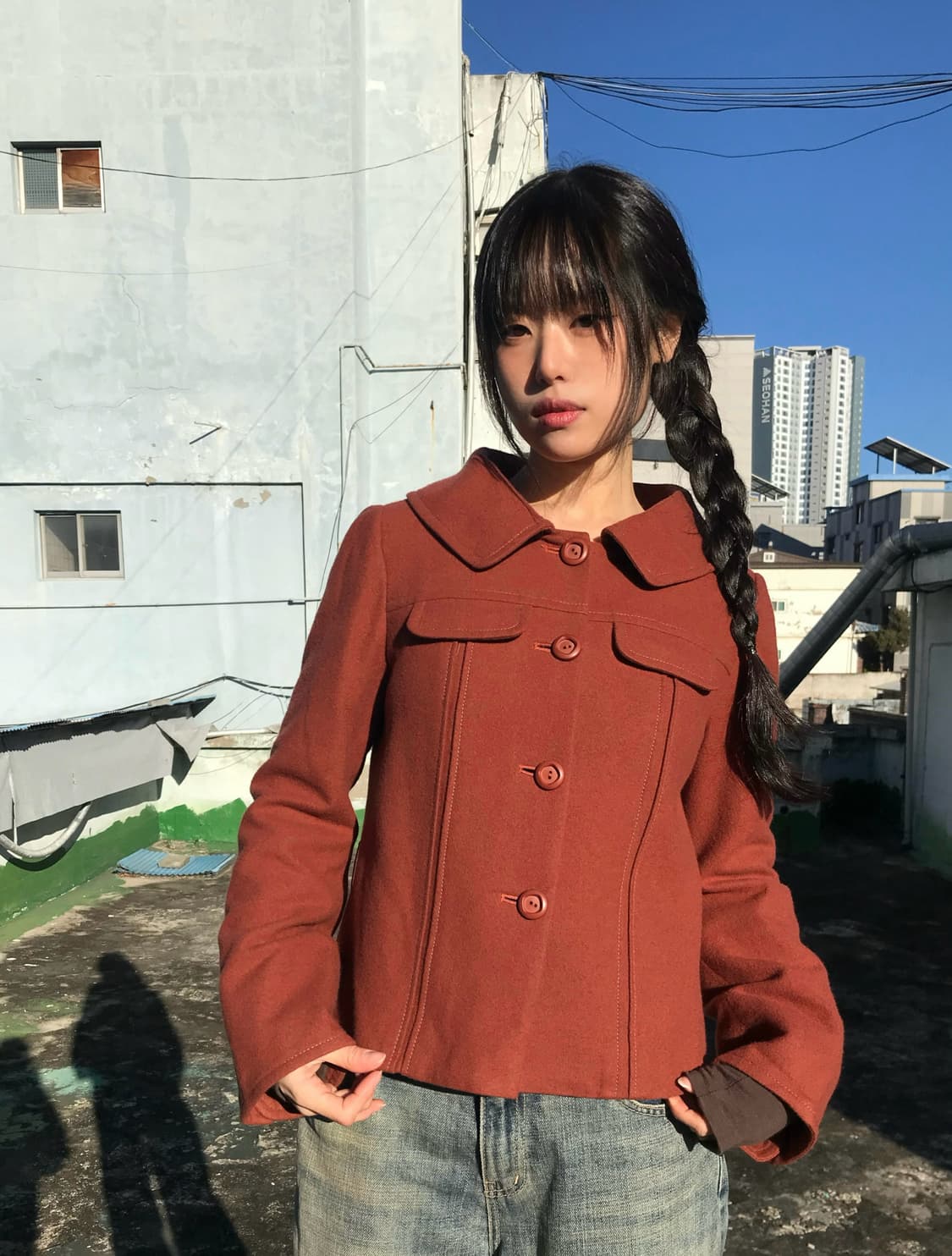 Jocomomola 메이플 브라운 숏 자켓 상품이미지3