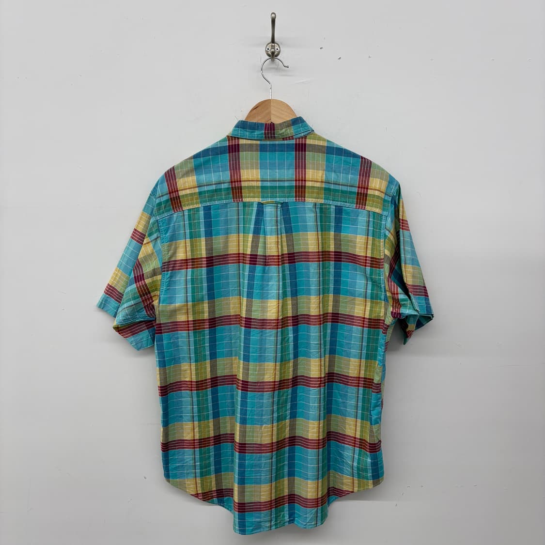 버드와이저 체크 반팔 셔츠 남성L 상품이미지5