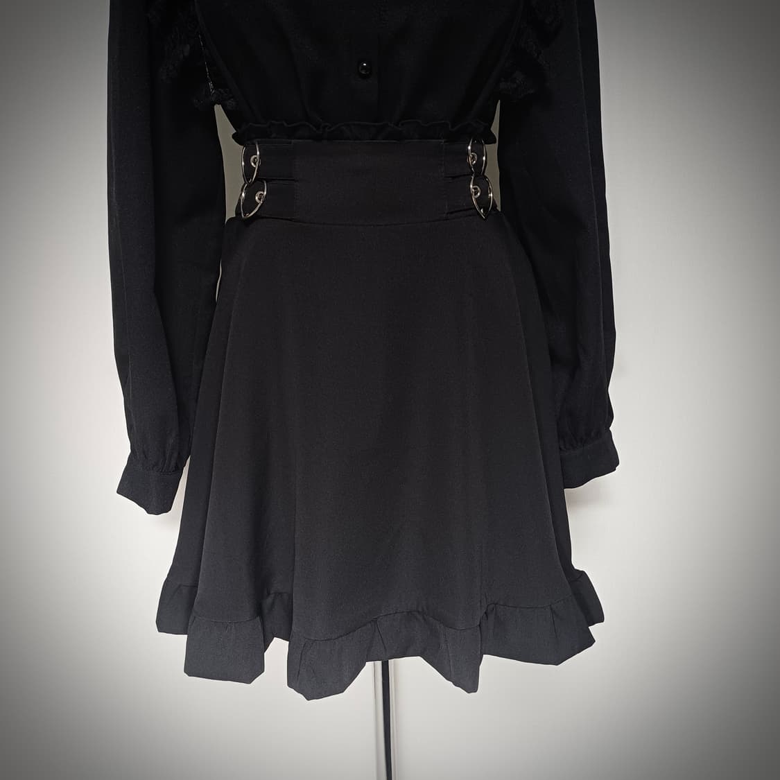 Mars 마즈 서스펜더 하트버클 스커트 양지뢰 고스로리 갸루 상품이미지2