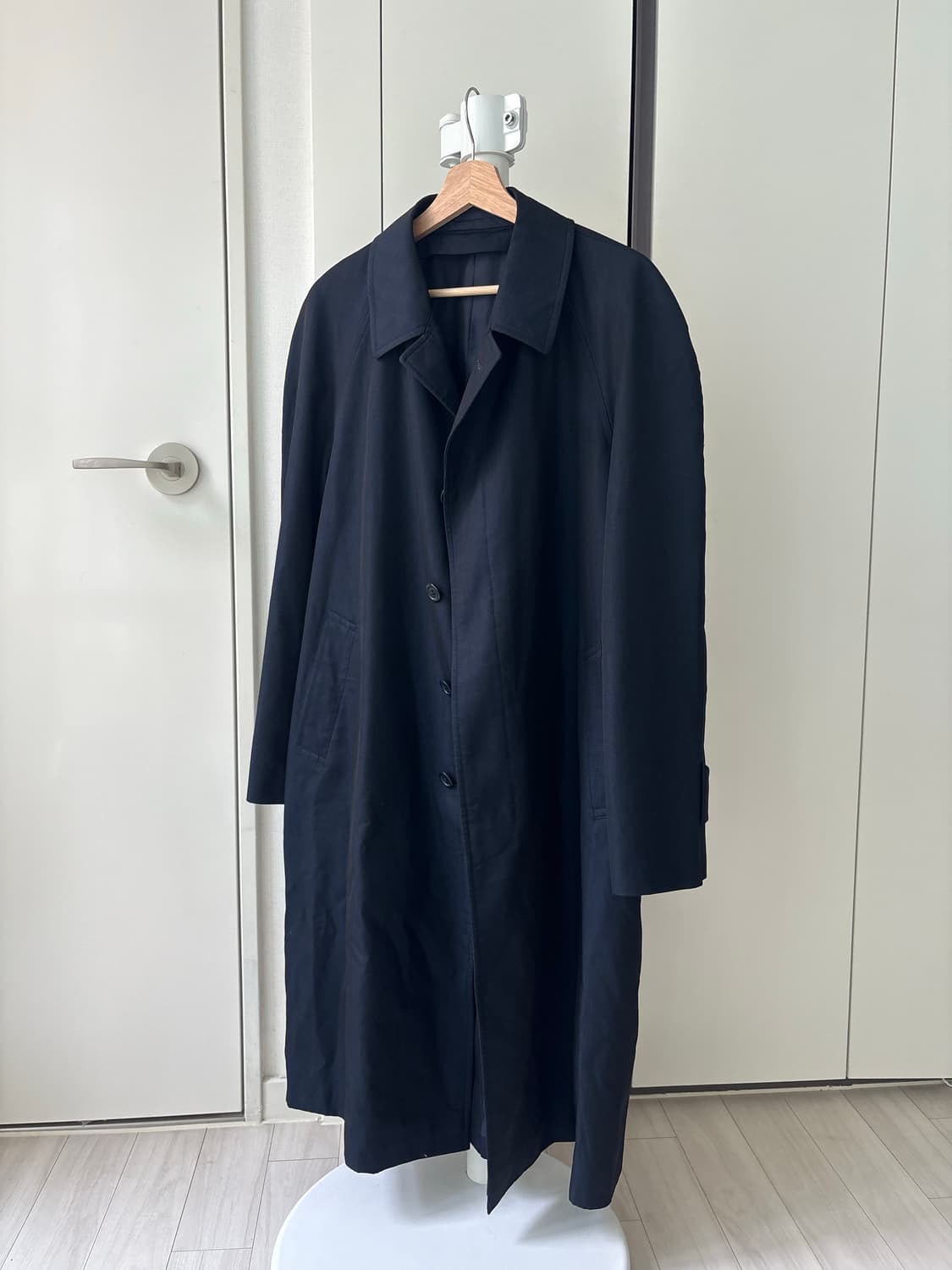 Navy Daddy Fit Trench Coat 상품이미지5
