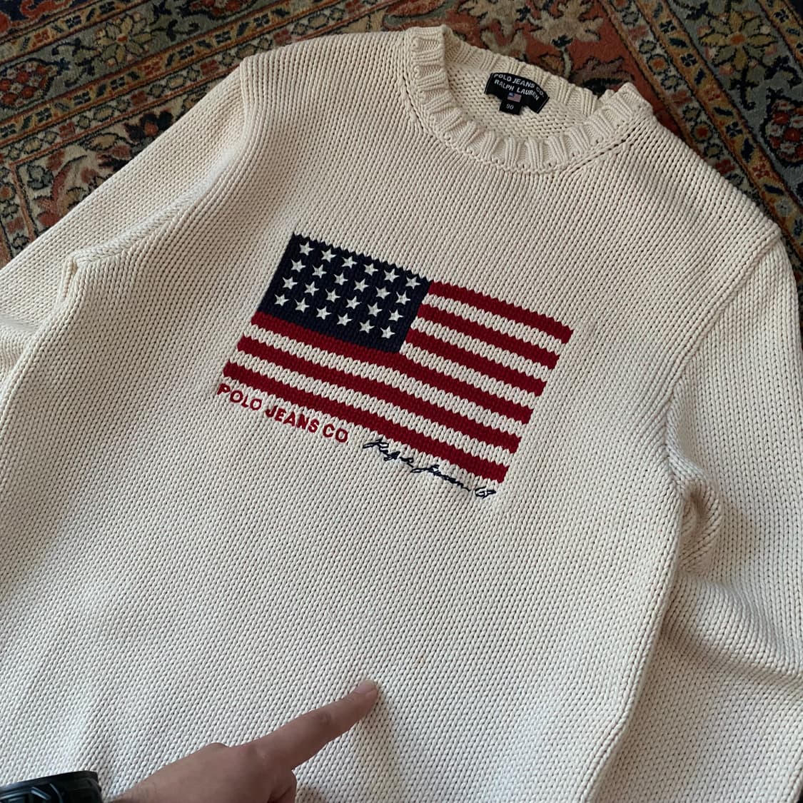 🌊Polo jeans flag cotton knit 상품이미지4
