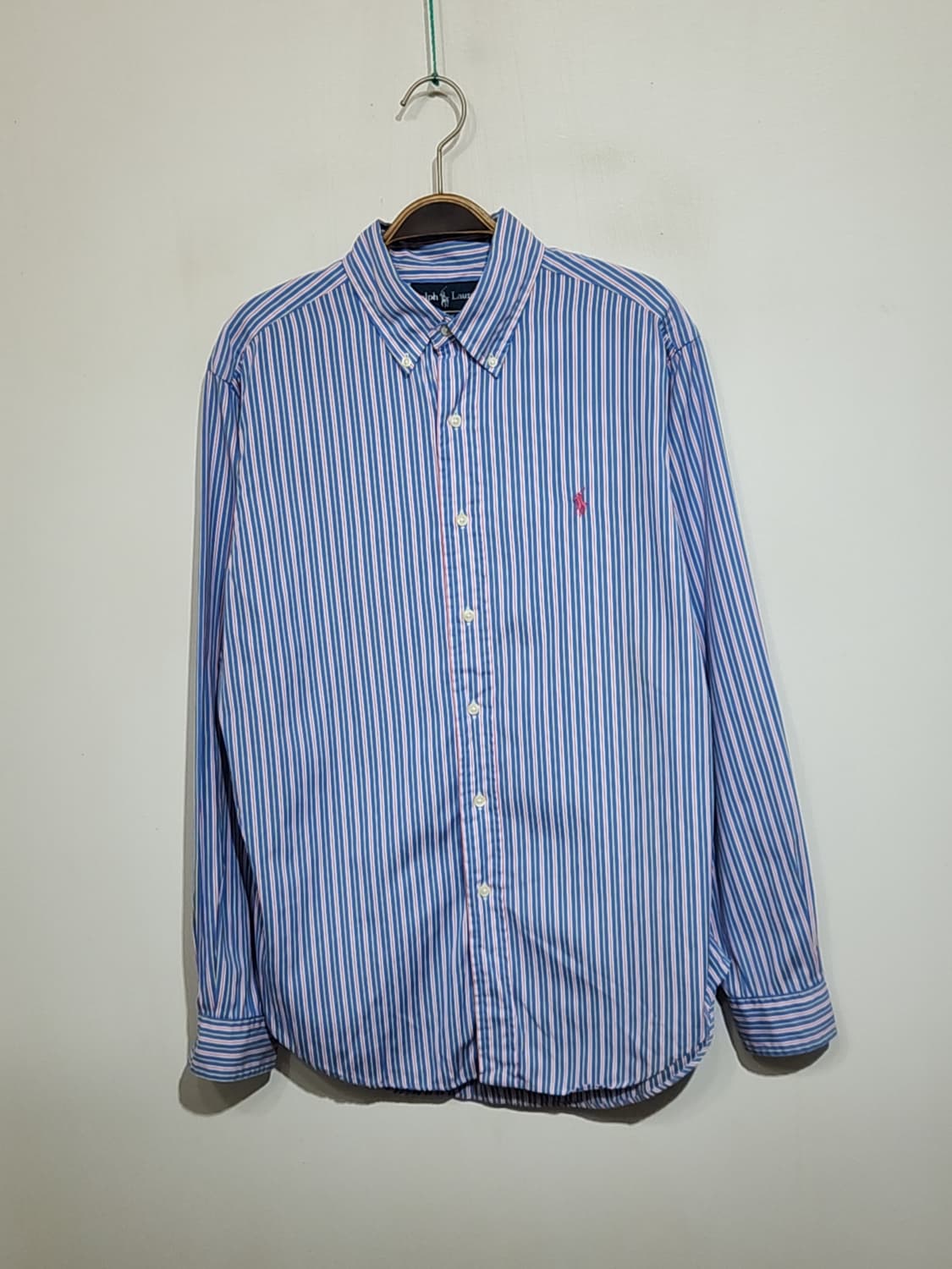 (L) 랄프로렌 폴로 남방 스트라이프 셔츠 로고 캐주얼  상품이미지1
