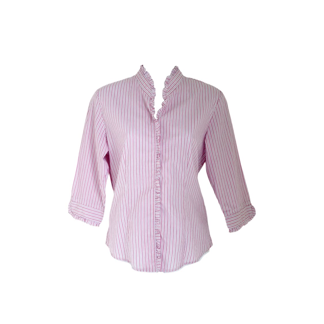 ruffle stripe cotton blouse 상품이미지1