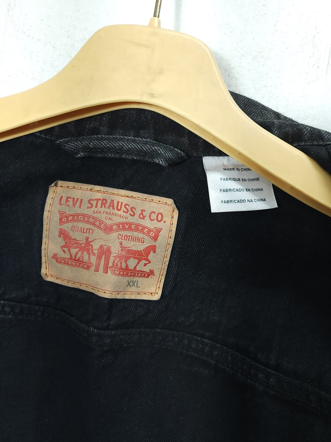 (빈티지) 리바이스 블랙 데님 트러커 워싱 자켓 105-110 XXL 상품이미지7