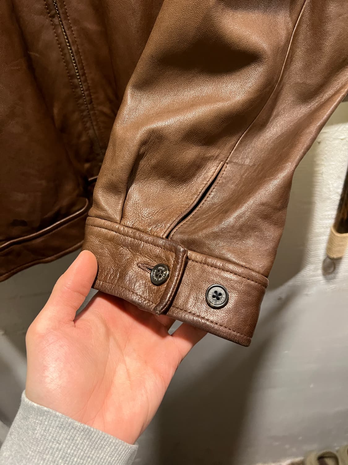 [2XL]폴로 랄프로렌 맥스웰 램스킨 레더 자켓 상품이미지6