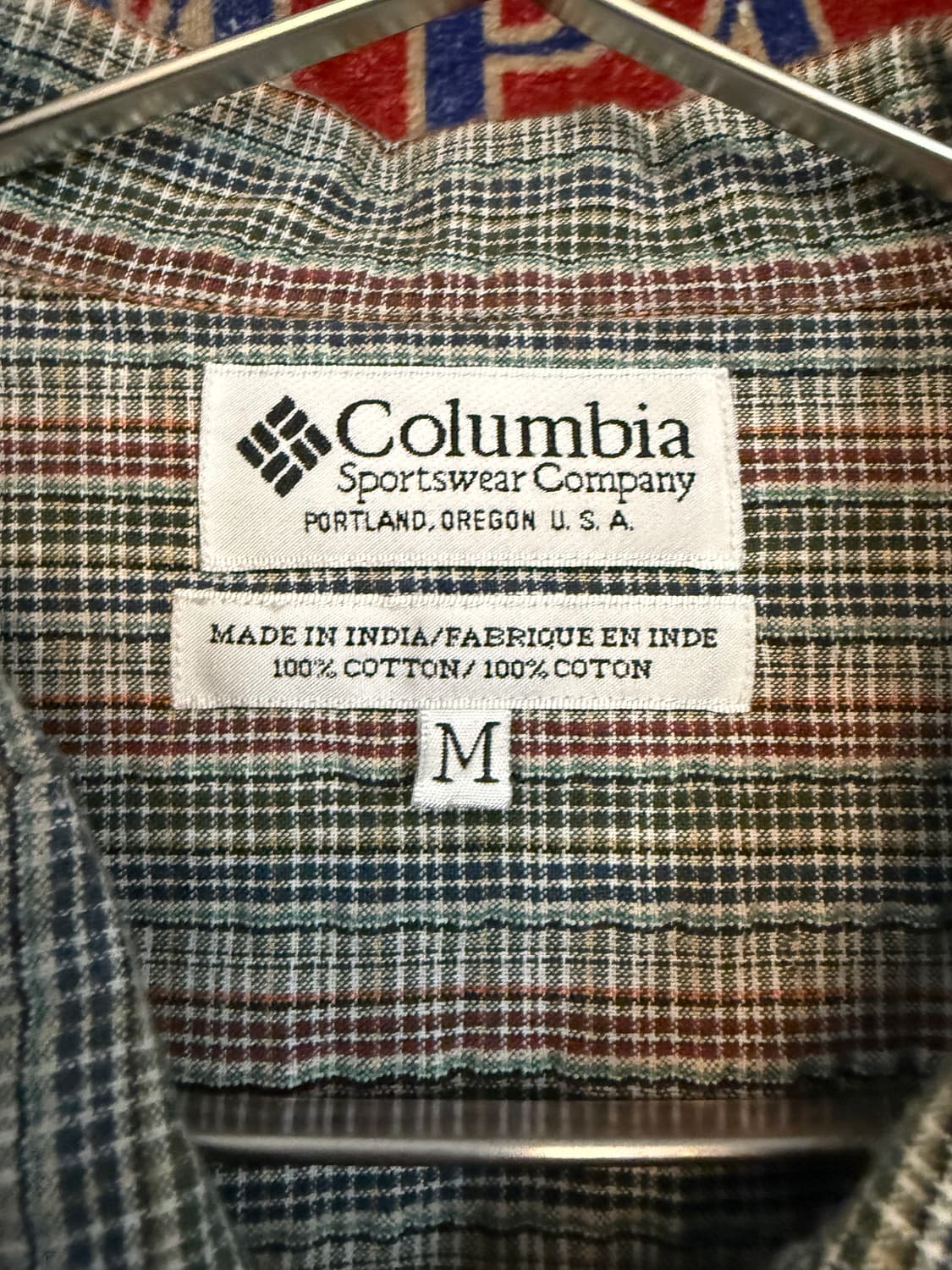 콜롬비아 빈티지 체크 반팔 셔츠 M  상품이미지3