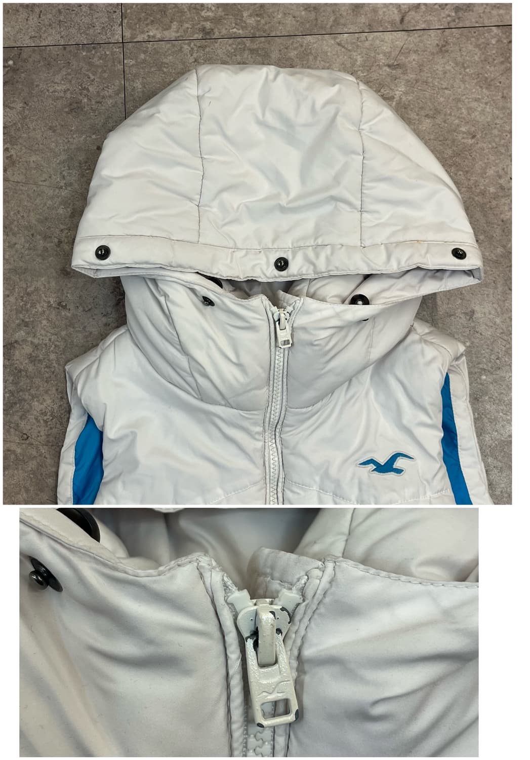 홀리스터 후드 패딩 베스트 화이트 S #csz3282 상품이미지5