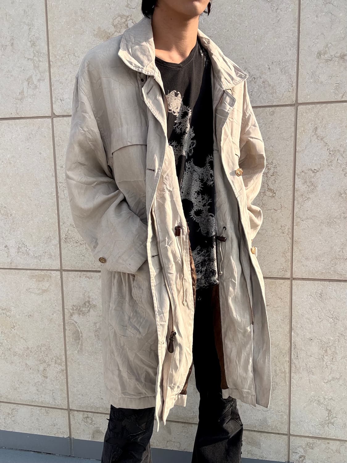 “Playboy” Minimal Mood Long Coat Jacket 상품이미지3