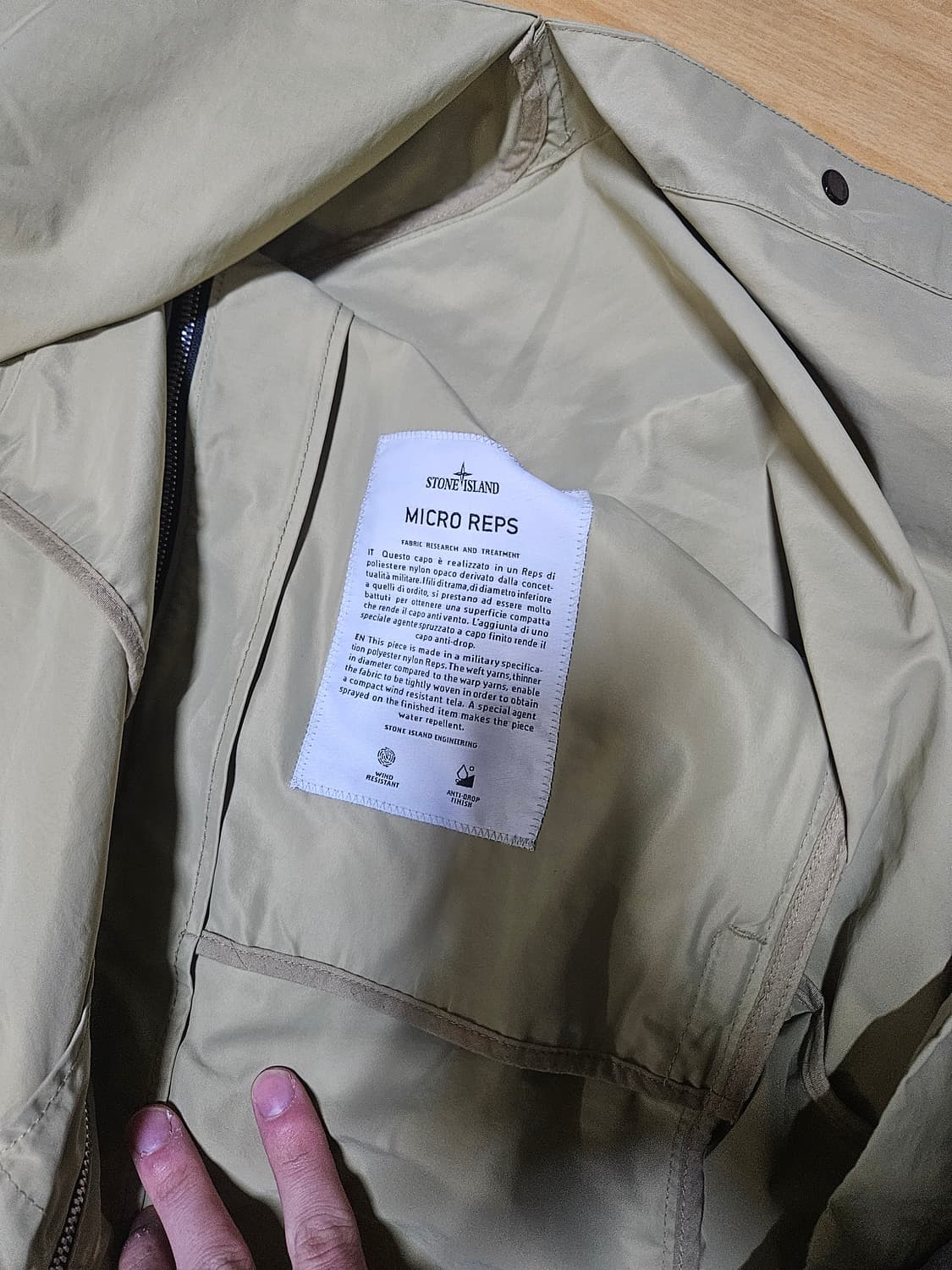 정품) 스톤아일랜드 마이크로랩스 롱코트 자켓 m 상품이미지5
