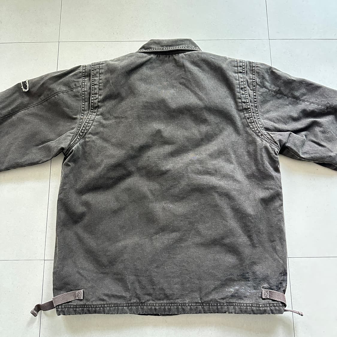 90s 빌라봉 빈티지 워크 덱자켓 차콜 M  상품이미지7