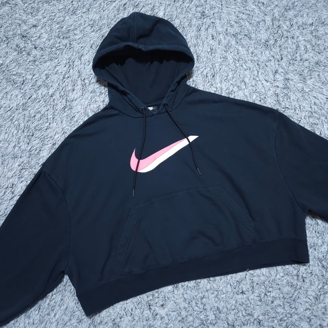  나이키) L 여자 오버핏 스우시 크롭후드티 / 왕눈이샵 상품이미지2