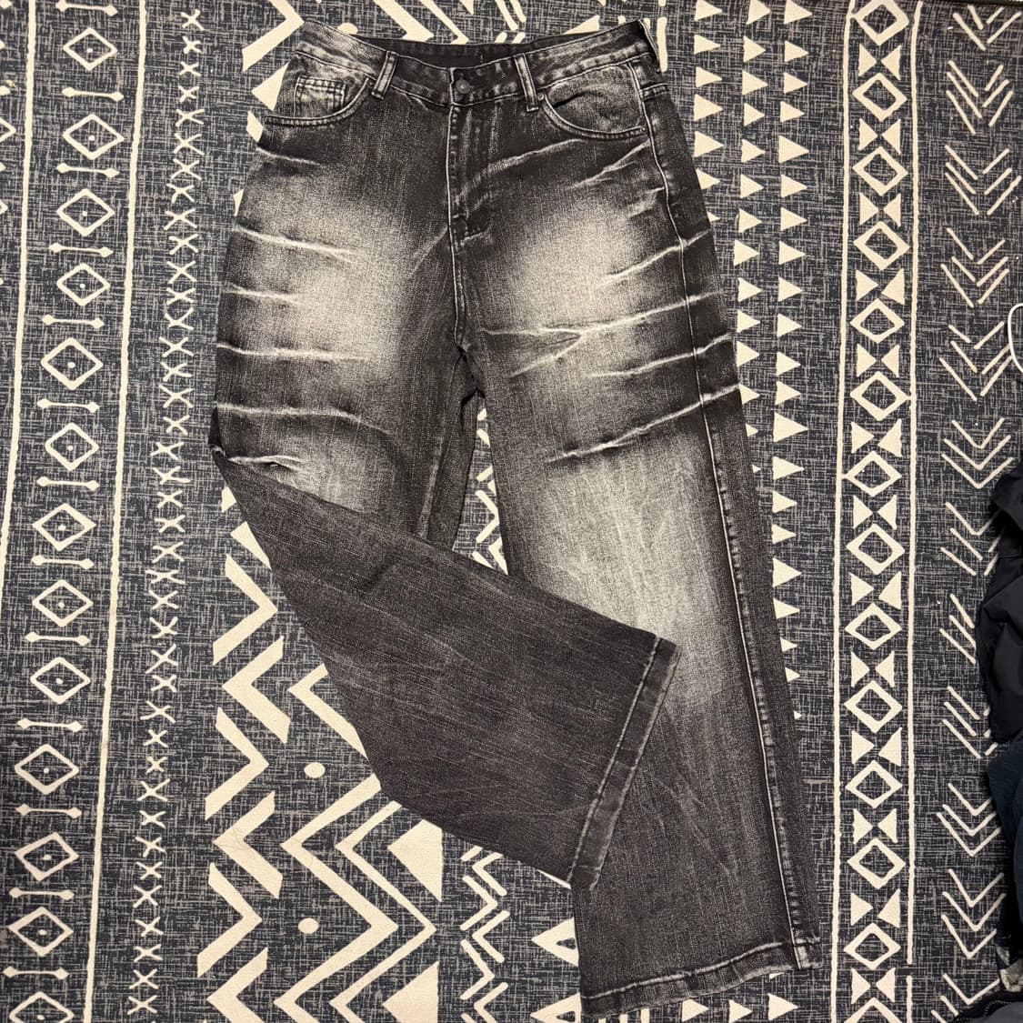 빈티지 워싱 와이드 데님 팬츠 상품이미지1