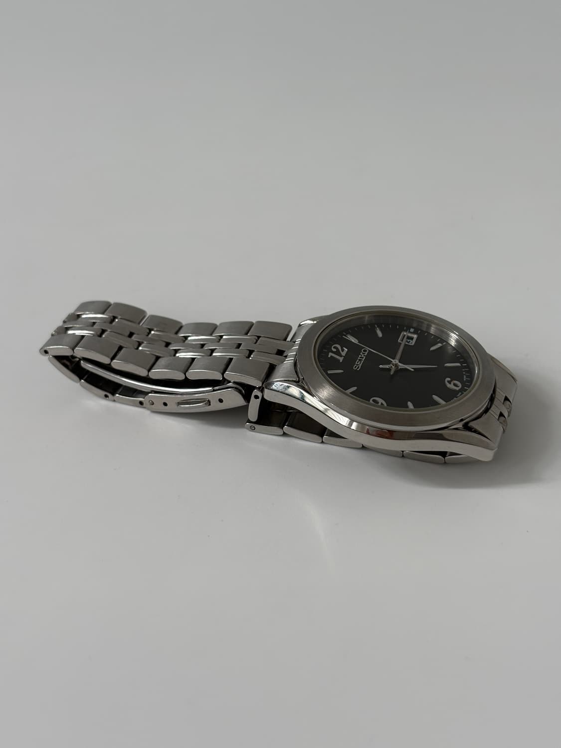 1990s Black Dial Silver Quartz 상품이미지6