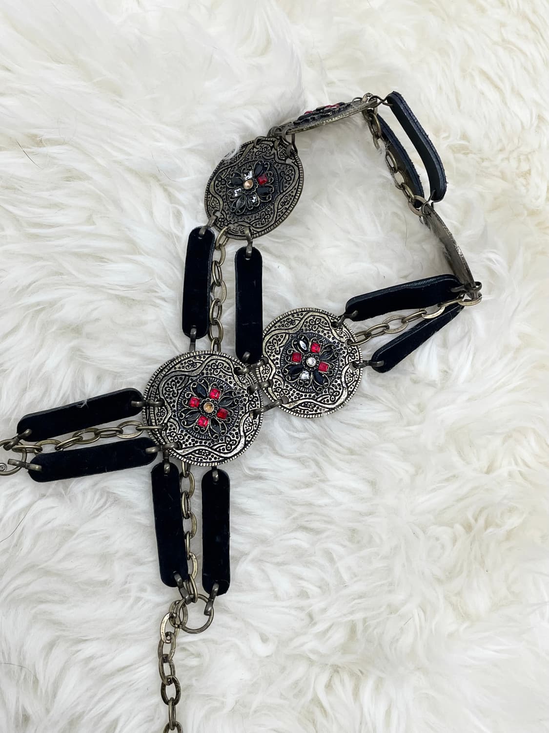 오리엔탈 절개 큐빅 체인 벨트 상품이미지5