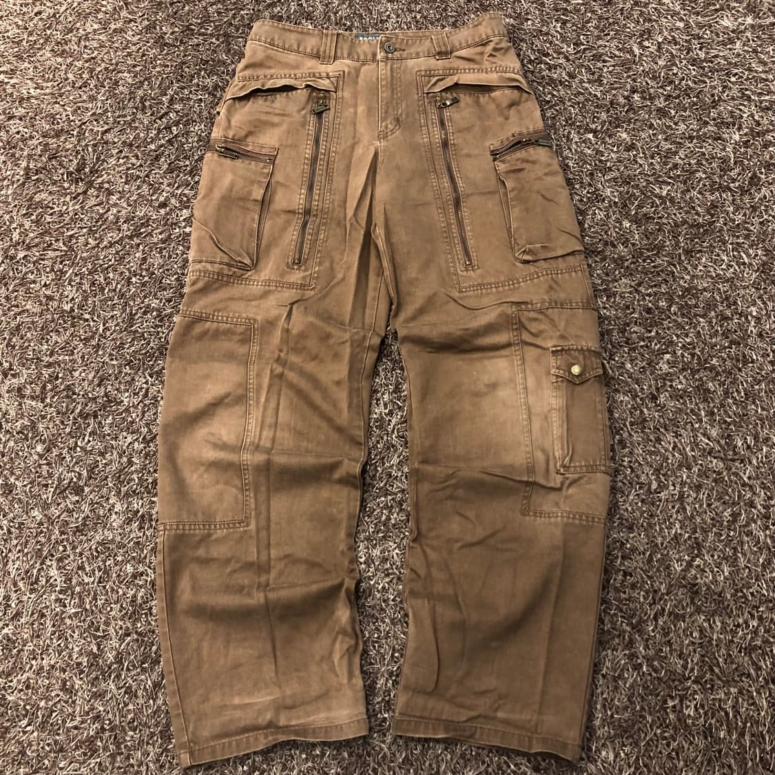 KOOLHAAS 빈티지 브라운 멀티 포켓 카고 팬츠 상품이미지3