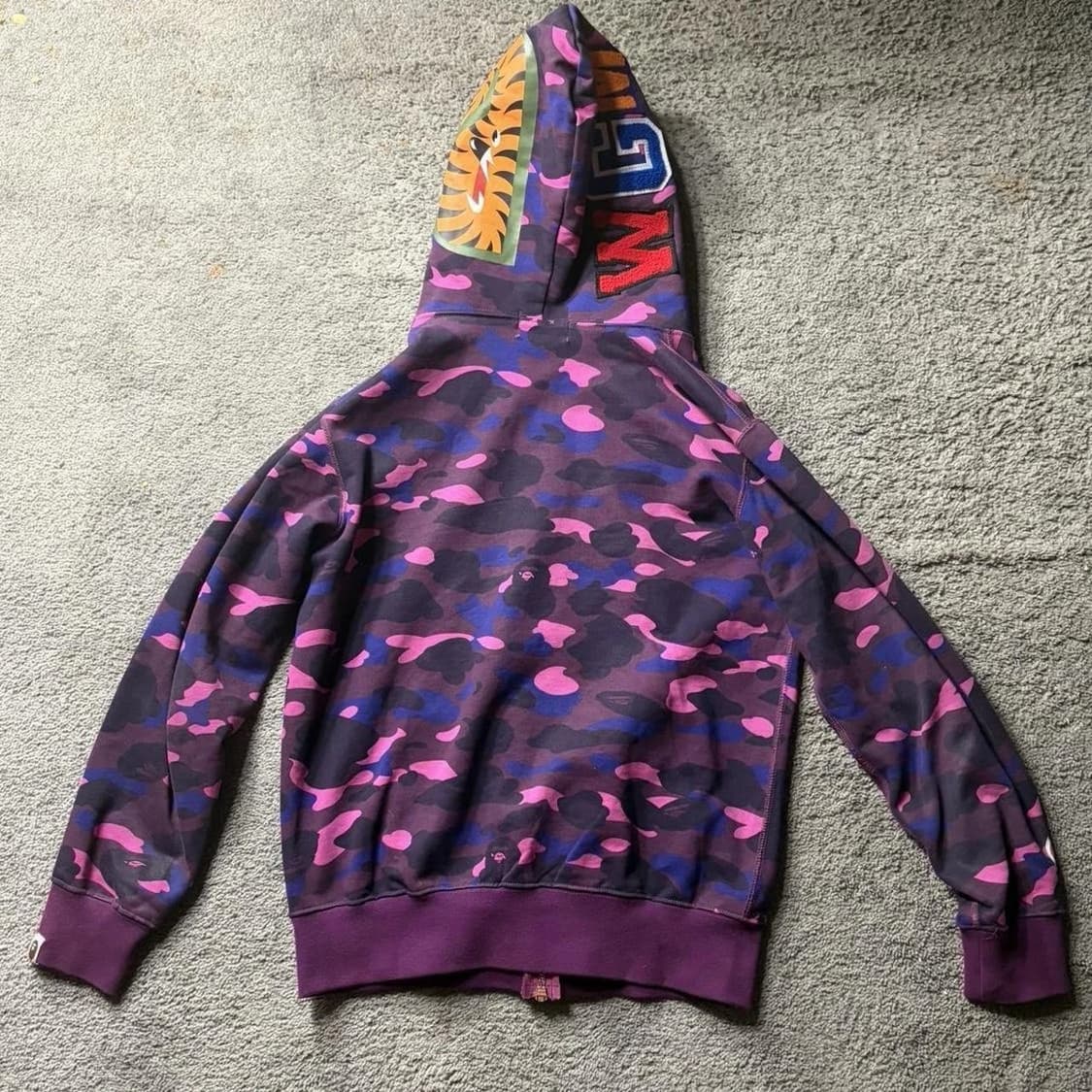 베이프 샤크 후드집업 퍼플 상품이미지2