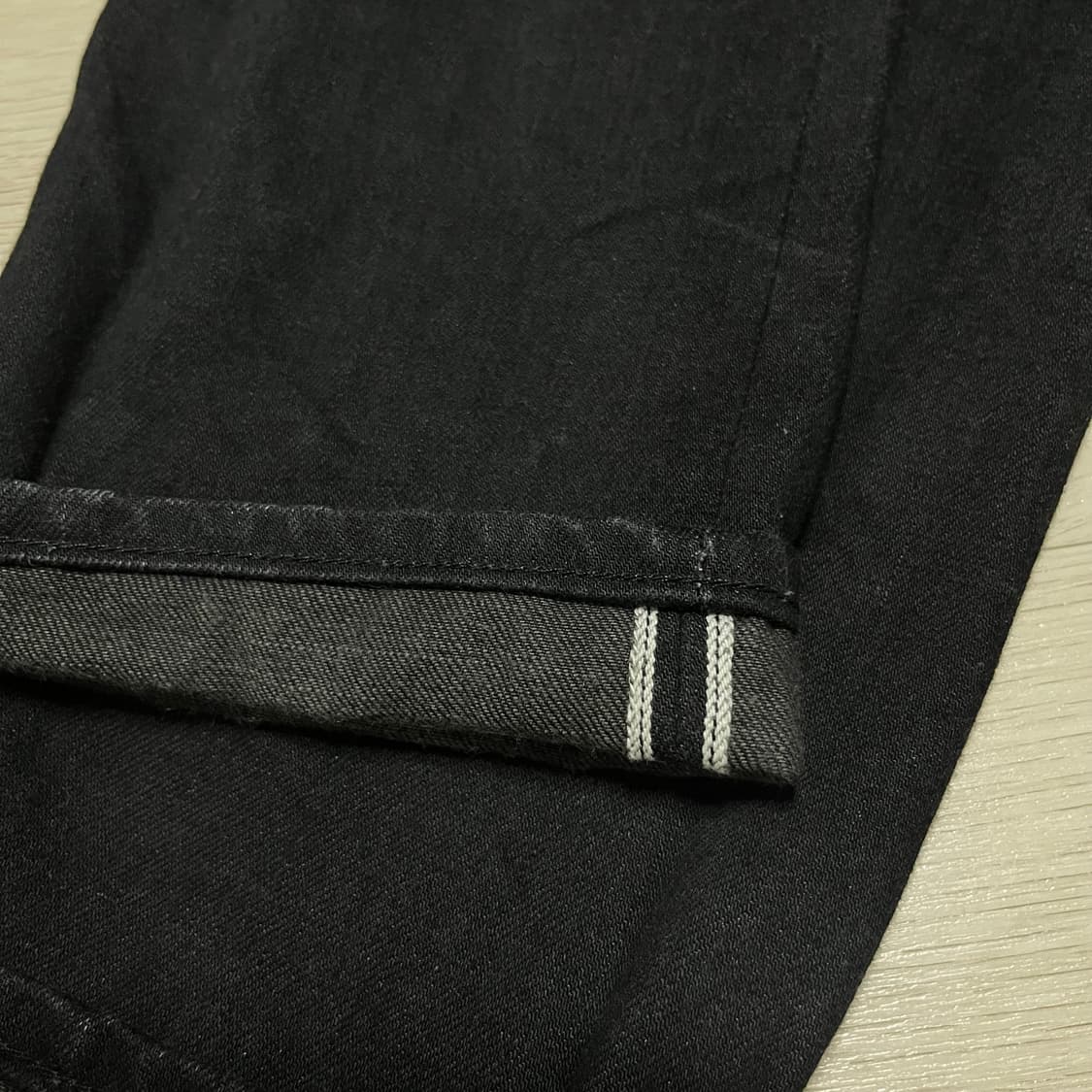 RRL 슬림핏 블랙 셀비지진 30x30 상품이미지5