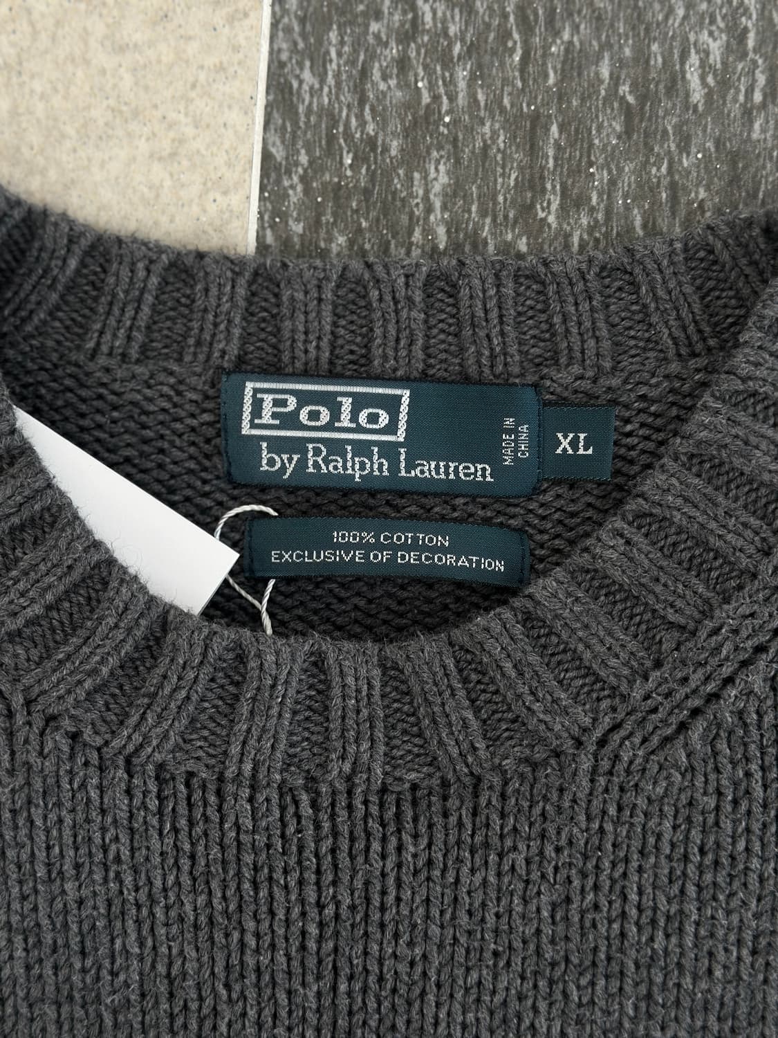 폴로 랄프로렌 그레이 헤비코튼 니트  상품이미지5