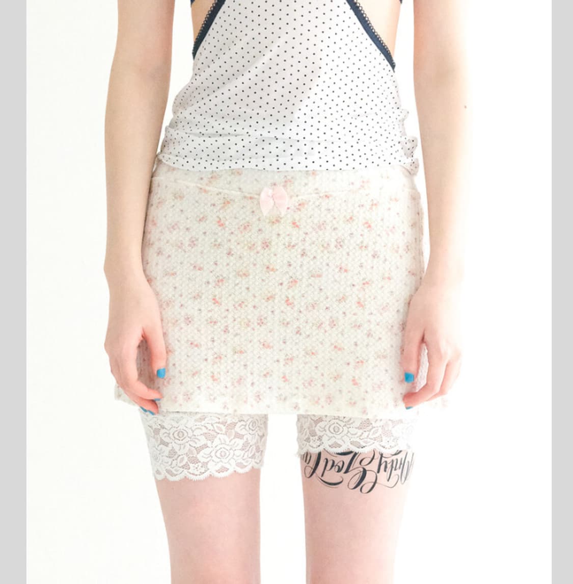 ★[fa.er.ie] flower jacquard skirt pants 상품이미지1