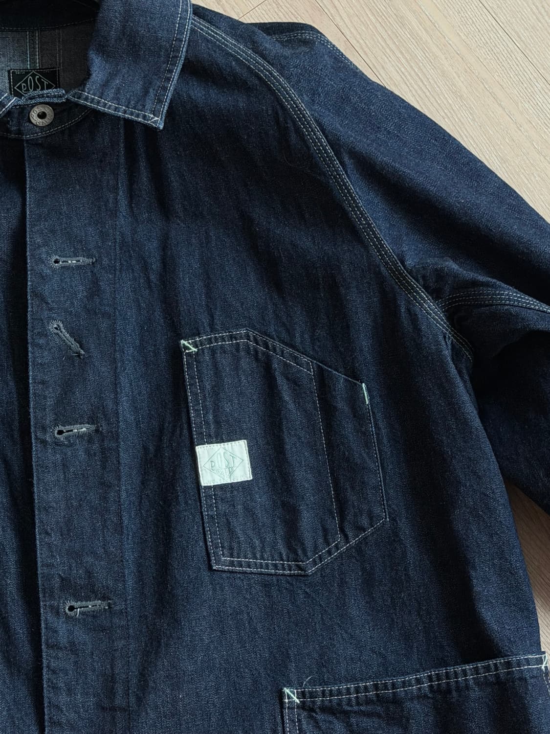 포스트오버올즈 데님 워크 자켓 L 상품이미지2
