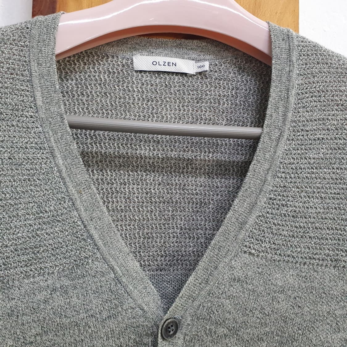 올젠 브이넥 니트카디건(100) 상품이미지8