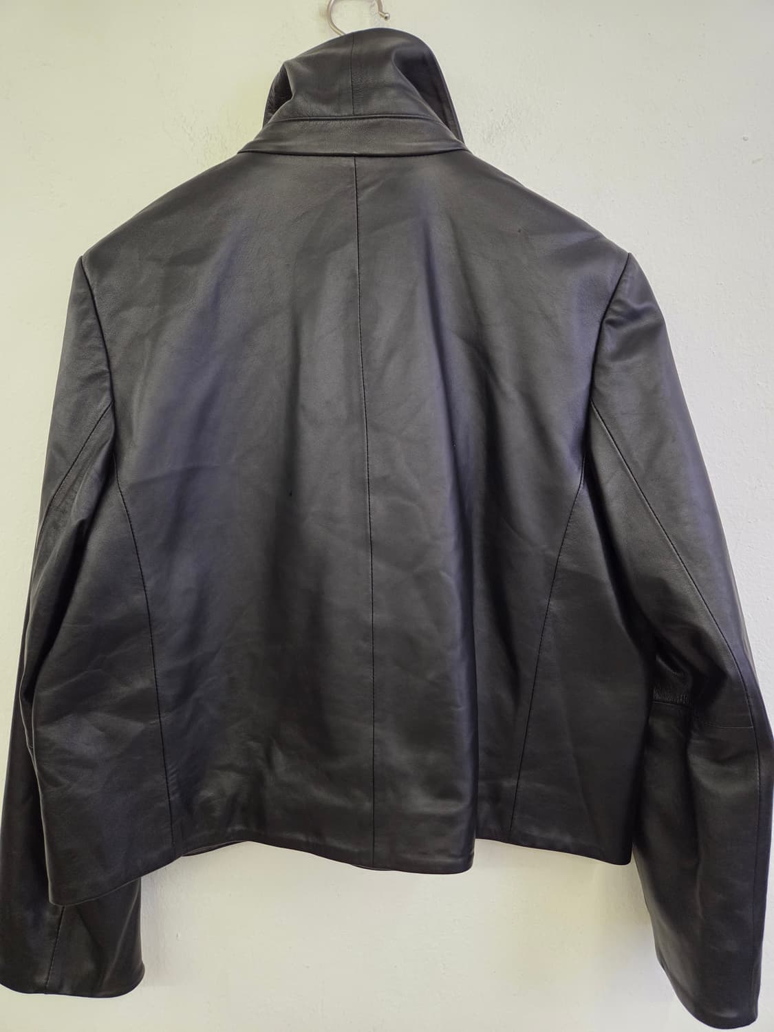 ROBO 블랙 더블 버튼 가죽 자켓 77 상품이미지5