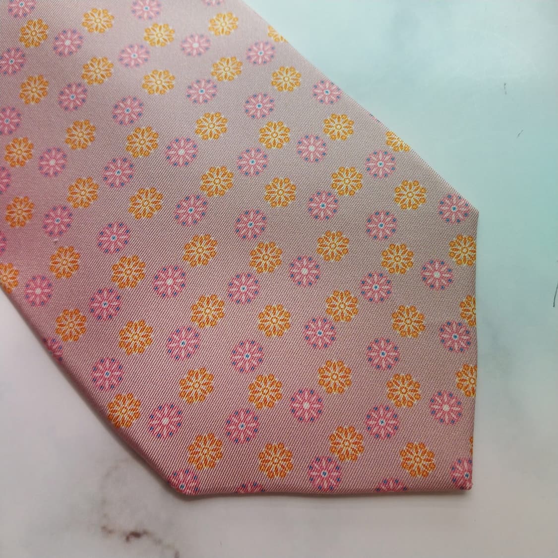발렌티노 실크 플라워 자카드 넥타이 8.5cm S등급 K571 상품이미지2