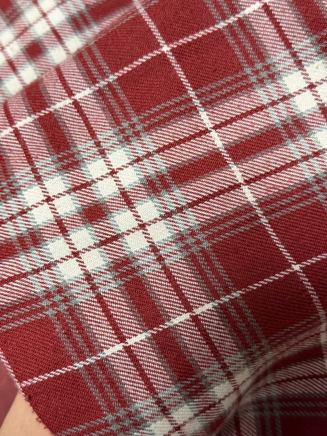 모리걸 하구미 체크 레드 A라인 롱스커트 상품이미지6