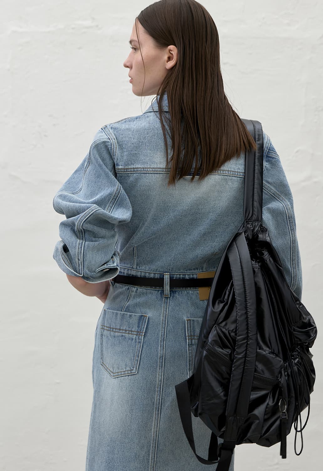 아틀리에나인 칼라 데님 원피스 S 상품이미지5