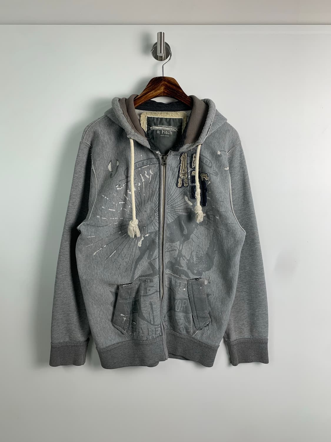 아베크롬비 y2k 와투케 그레이 헤비코튼 상품이미지2