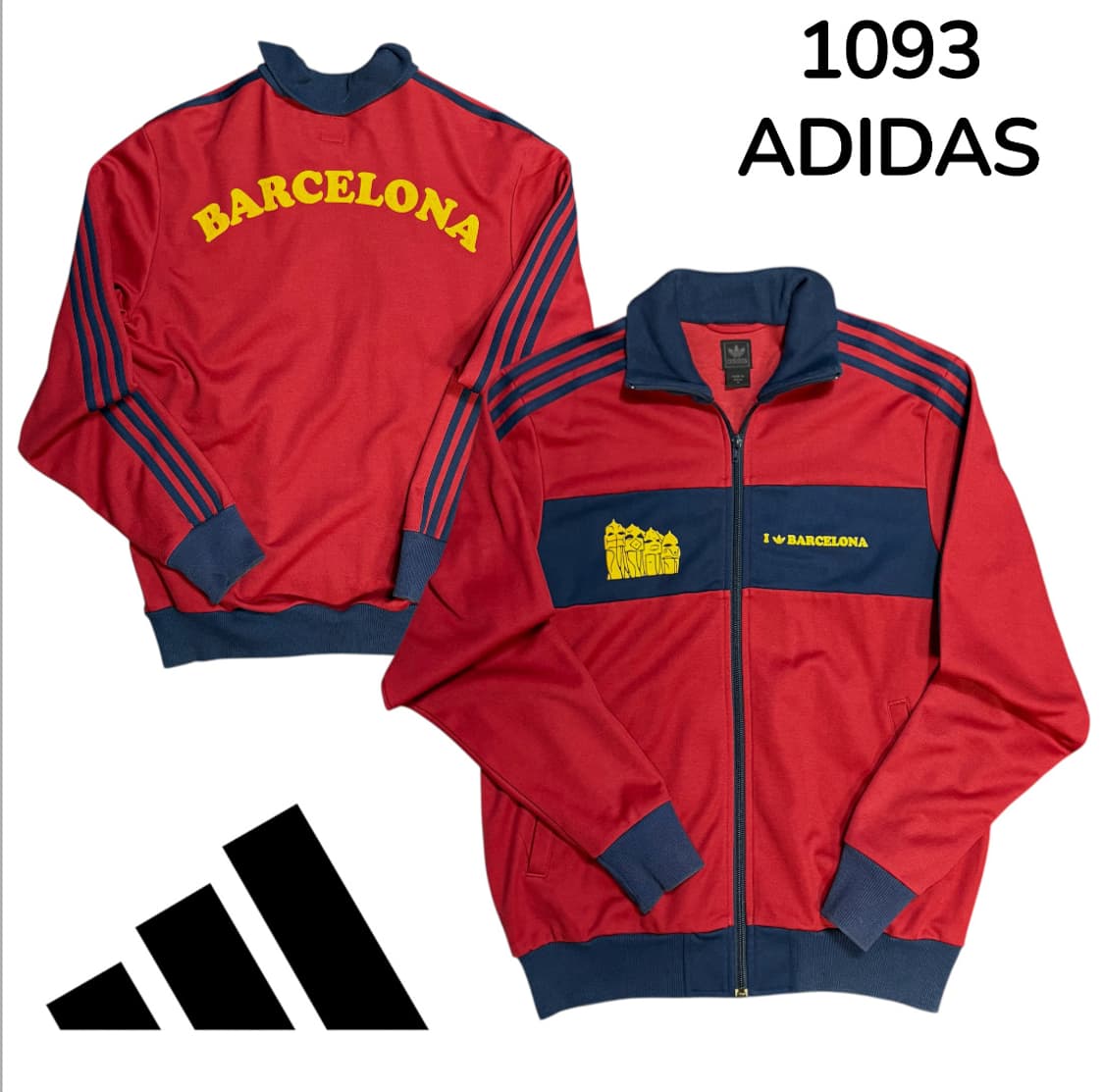 아디다스 00s 바르셀로나 버건디 빅로고 져지 트랙탑 M 상품이미지1