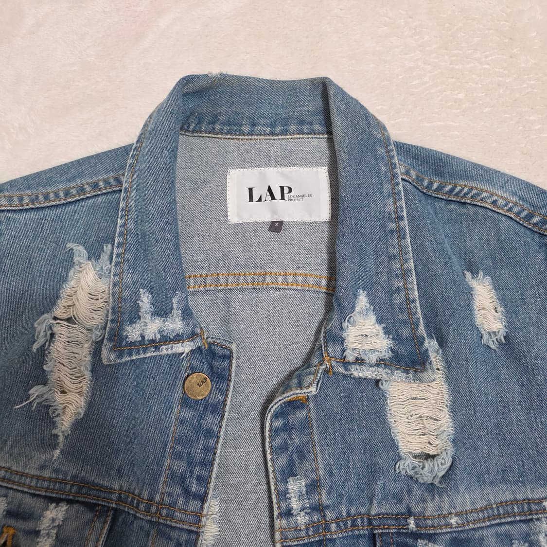 (XS)여성 LAP 빈티지 데미지 데님 베스트  상품이미지2