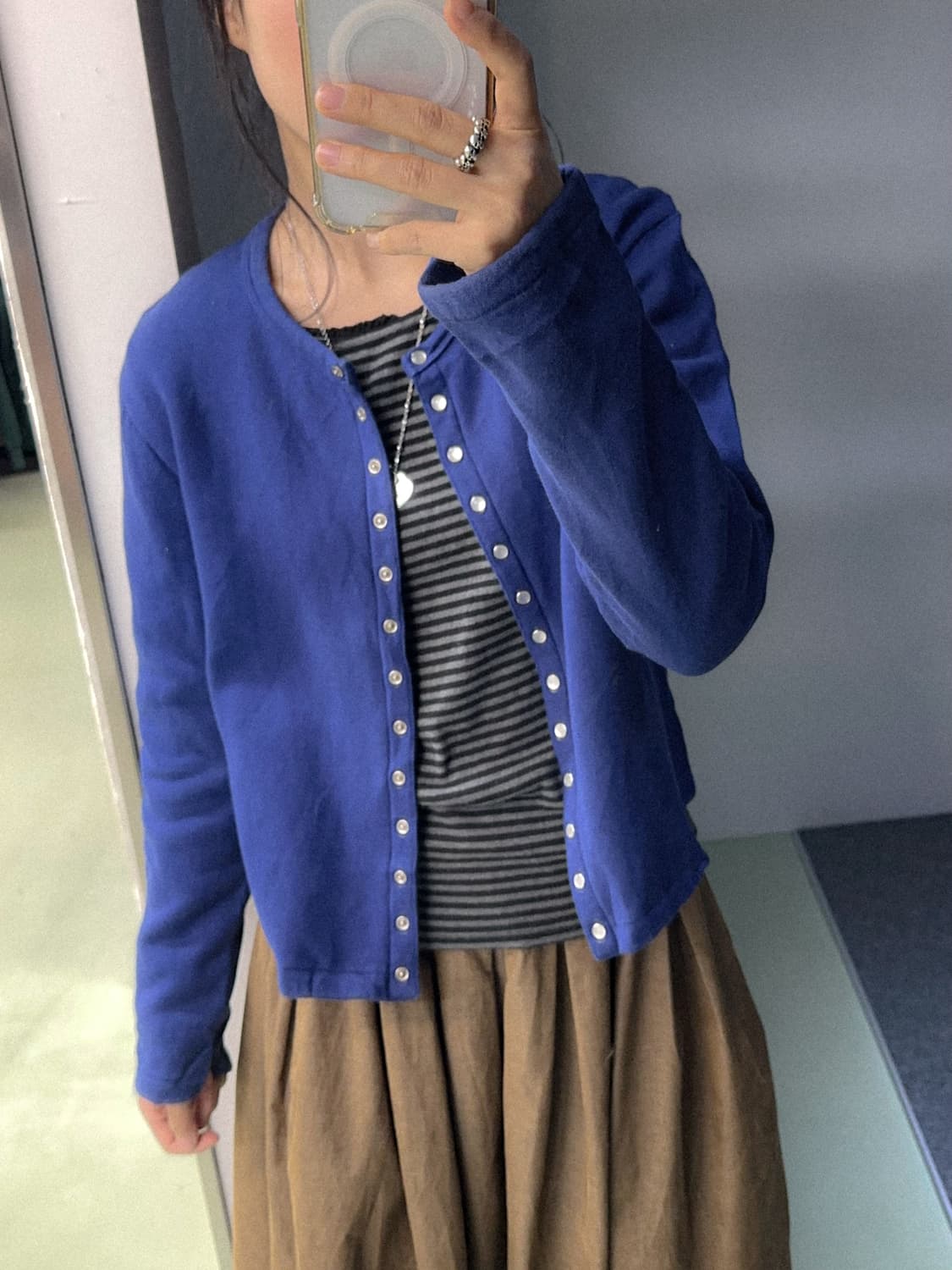 agnes.b blue cotton cardigan 상품이미지4