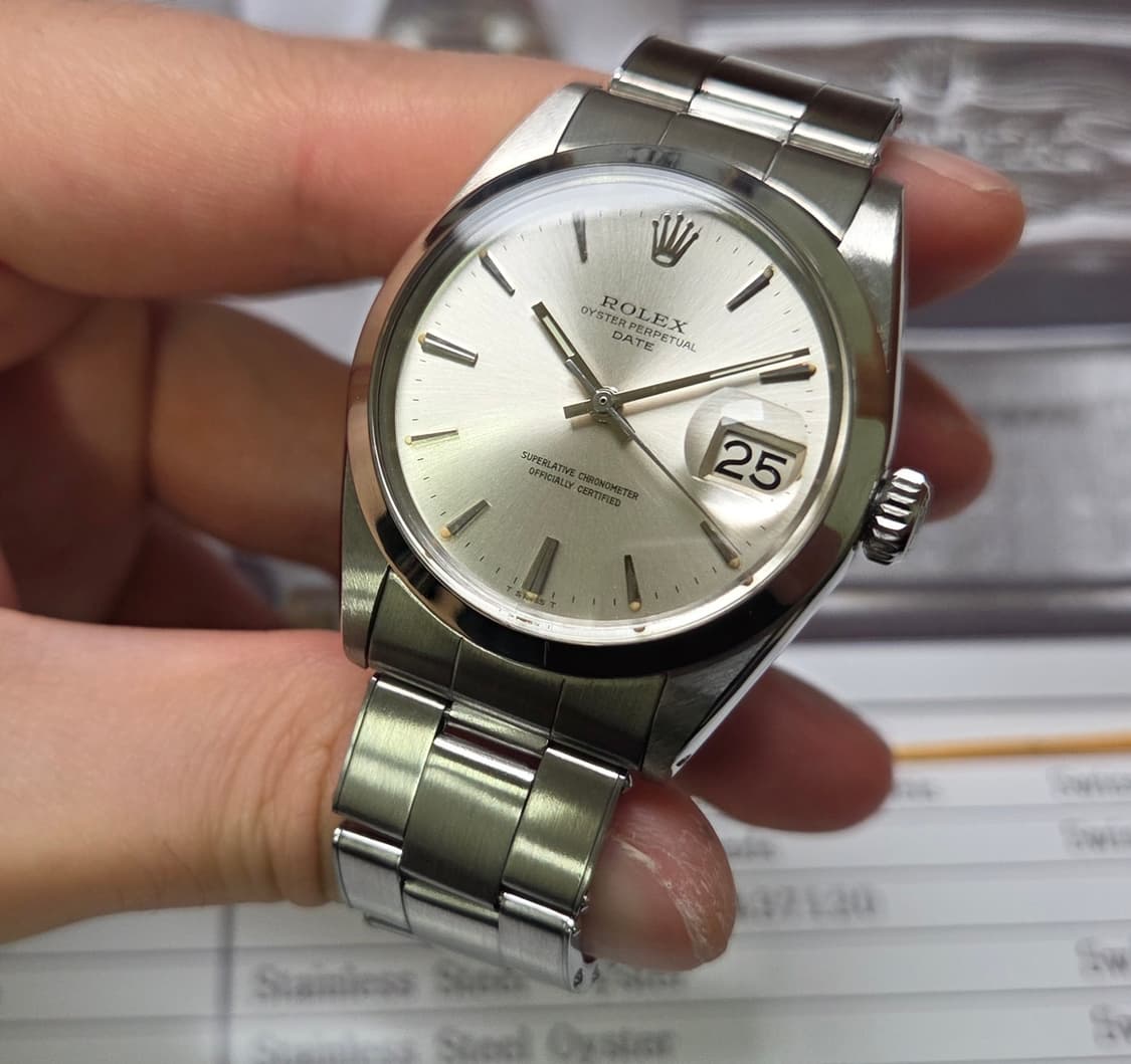 빈티지 롤렉스 오이스터 퍼페츄얼 1500 오리지널 실버판 (감정서 포함) 상품이미지4