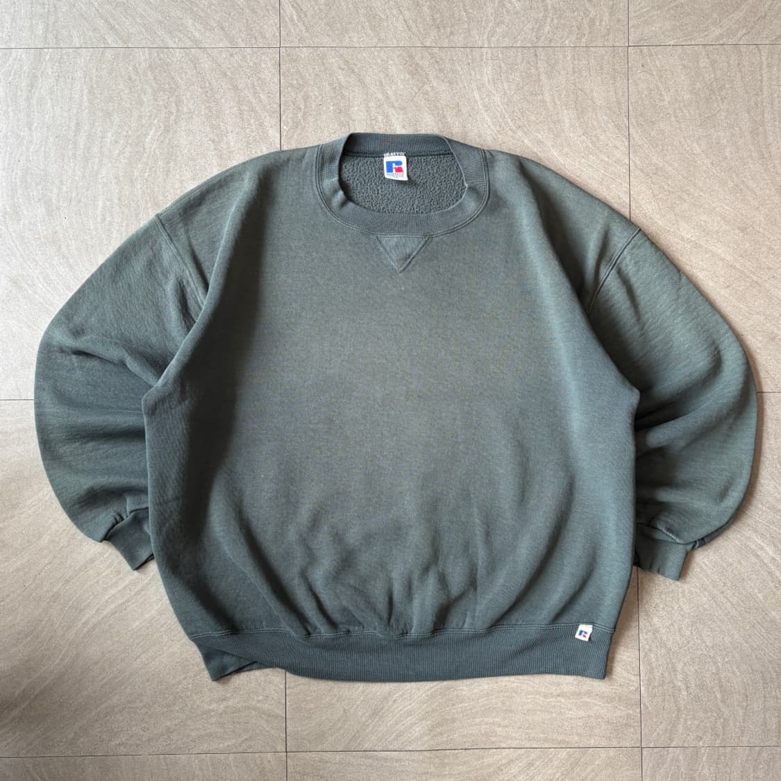 90s 90년대 미국 생산 러셀 블랭크 그레이 스웻셔츠 상품이미지1