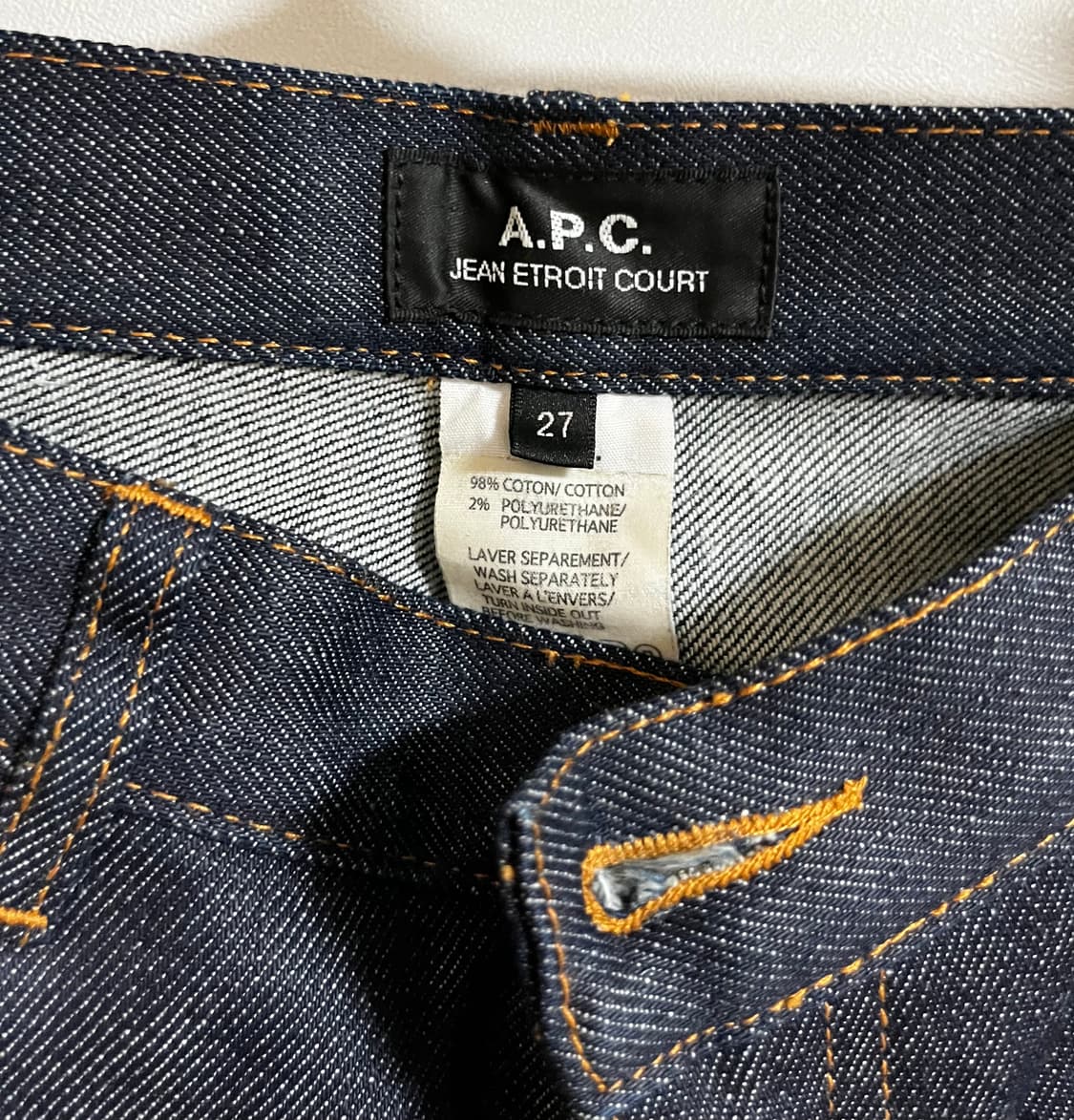 A.P.C.아페쎄 JEAN ETROIT COURT 데님 바지 상품이미지5