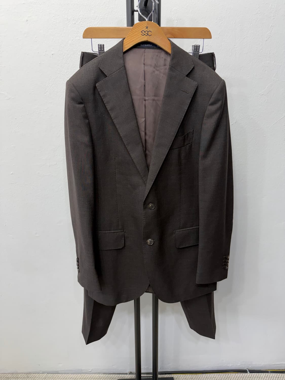정품) 수트서플라이 브라운 남성 자켓 하의 셋업 100/32 상품이미지1