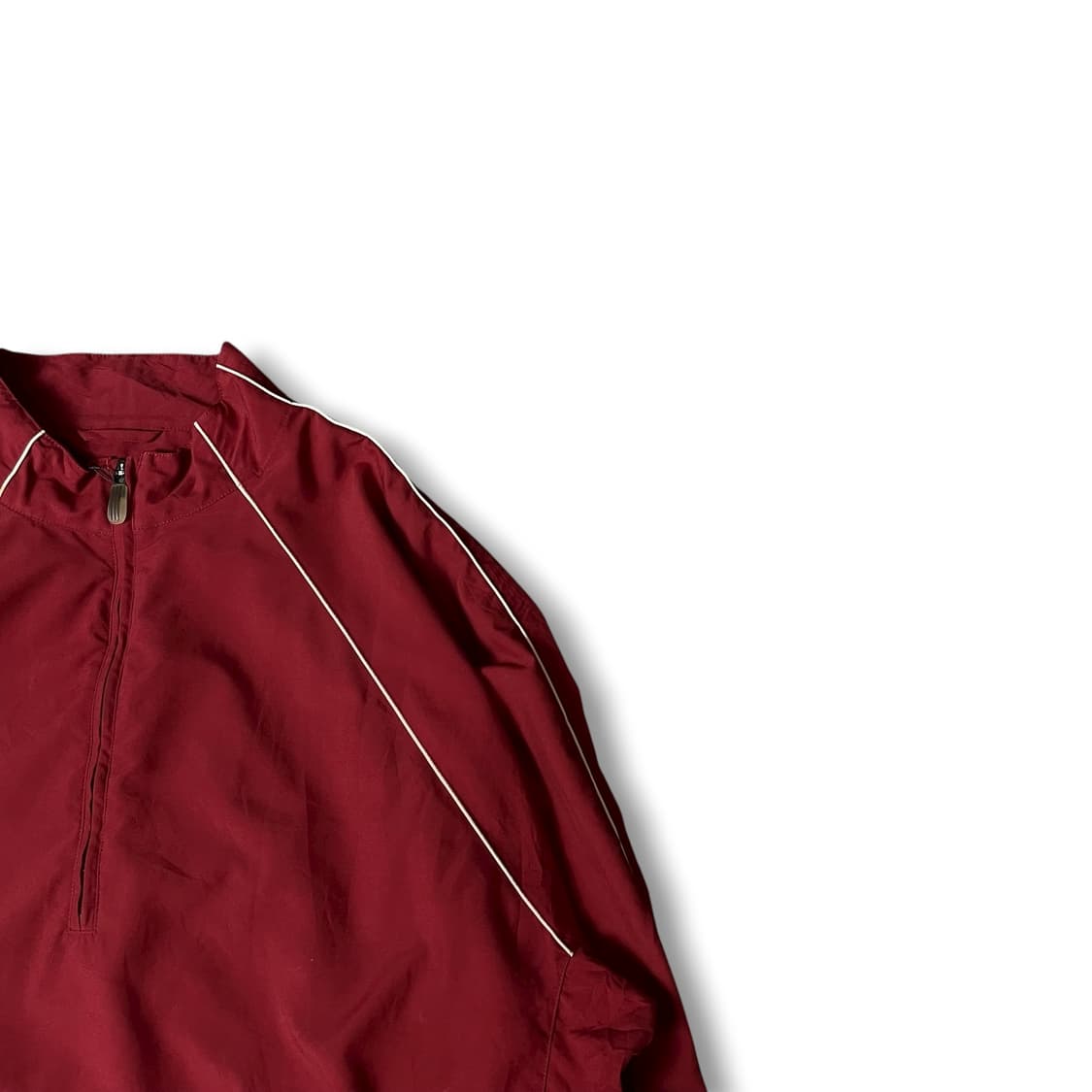아디다스 레드 화이트라인 폴리 아노락 바람막이 자켓 L 상품이미지2