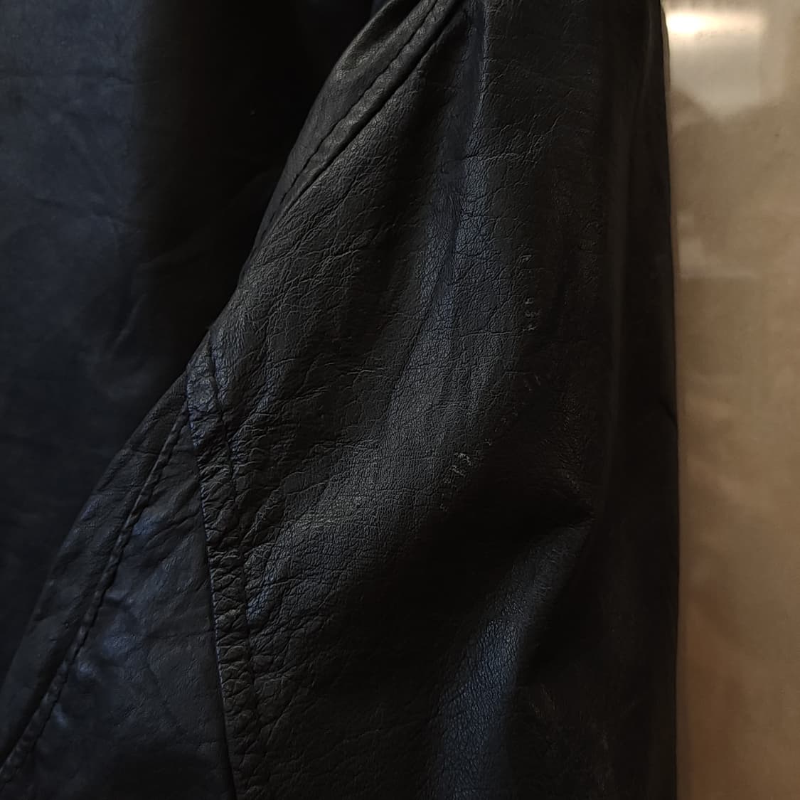 90s 빈티지 가죽자켓 이태리 빈티지 레더자켓 벨티드 라이더 52 상품이미지5