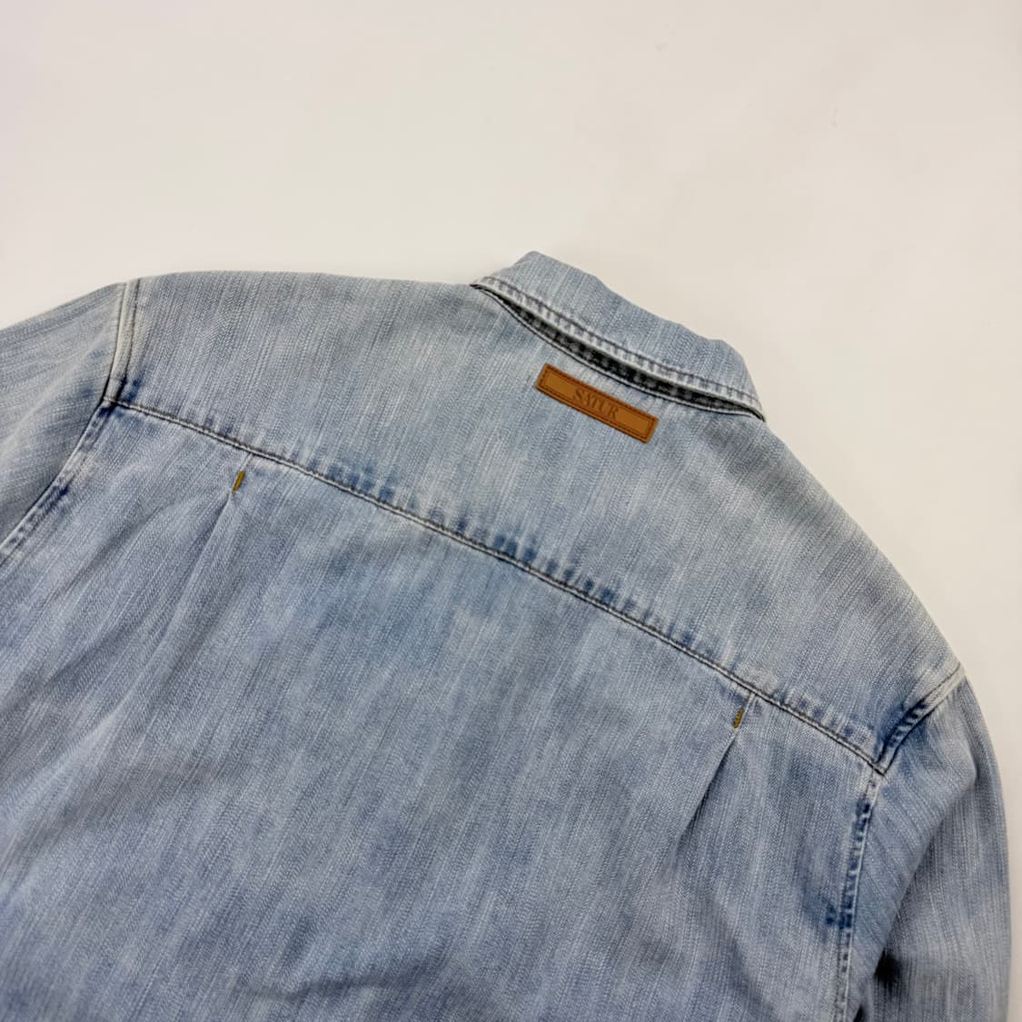 세터 집 포켓 데님 셔츠 라이트 워시드 블루 상품이미지9